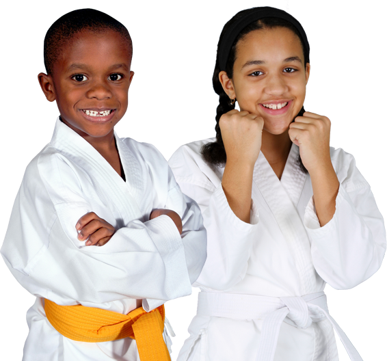 Kids doing karate